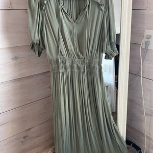 Current Air Sage Green Long Sleeve Dress